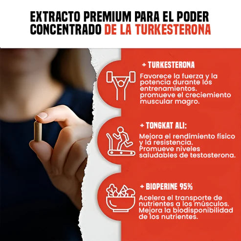 💥 Enfoque energía y rendimiento Turkesterone Max Force™ | Potencia y Rendimiento Diario 💪