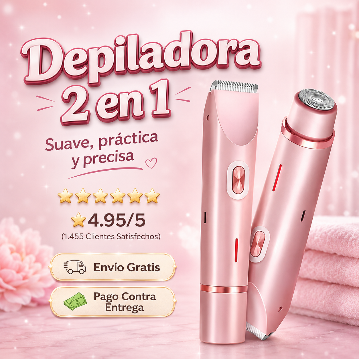 ✨✨DEPILADORA DE MUJER RECARGABLE 2 EN 1✨✨