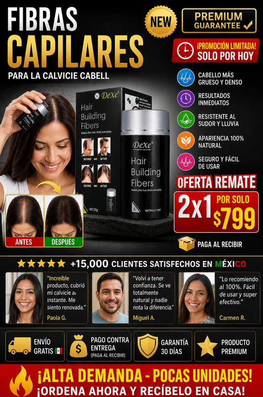 Fibras Capilares Densificadoras Instantáneas Contra Calvicie