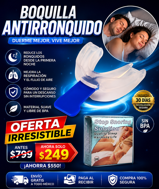 Boquilla Antirronquidos Nocturna 😴 | Reduce Ronquidos y Mejora Tu Descanso