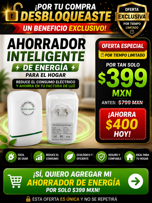 🔌💡 Ahorrador Inteligente de Energía 🔌⚡ ¡AHORRA ENERGÍA Y CUIDA TU BOLSILLO! 💰🏠 |