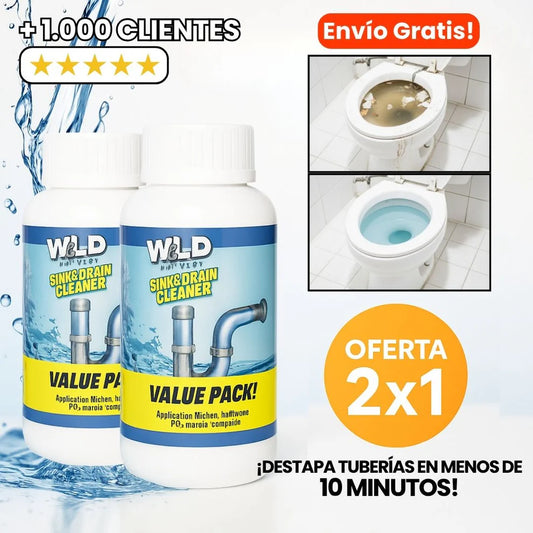 OFERTA 2X1 DESTAPA CAÑOS TORNADO -  Polvo Limpia Tuberia Drenaje