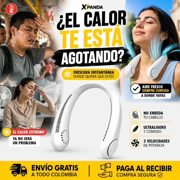 Respira Fresco™ – Ventilador Manos Libres para Días de Calor Intenso