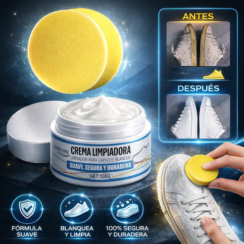 🔥 Crema Limpiadora PRO 2x1: compra 1 y llévate 2 para renovar zapatillas, muebles y zapatos ✨