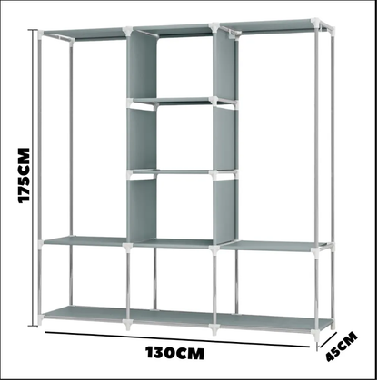 Closet Armable Portátil® — 3 Cuerpos + 8 Compartimentos Tela Impermeable