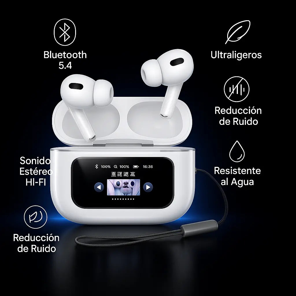 Audifonos Bluetooth Con Pantalla Touch