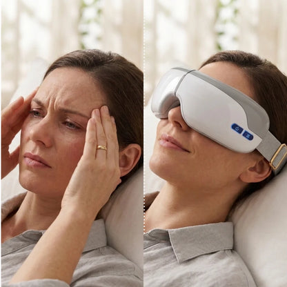 "Ojos Sin Descanso" — El masajeador que por fin te da el alivio que mereces
