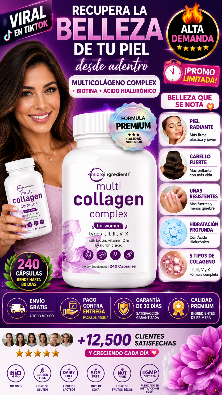 🔥 Multicolágeno Complex 240 – Piel más firme y articulaciones sin molestias