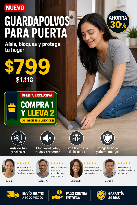Guardapolvos Premium Para Puertas Interiores Exteriores