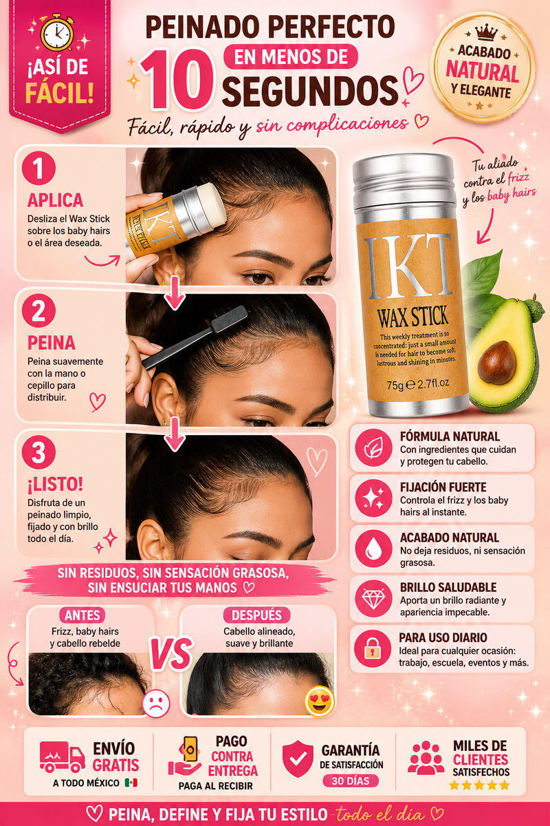 Control Frizz Wax Stick™ – Cera Fijadora para Cabello Rebelde y Dañado