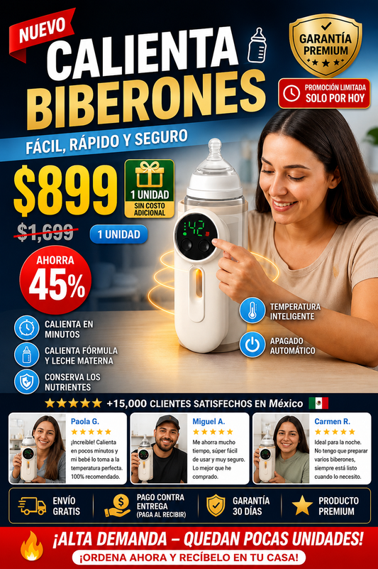 Calentador Biberones Rápido Seguro Premium