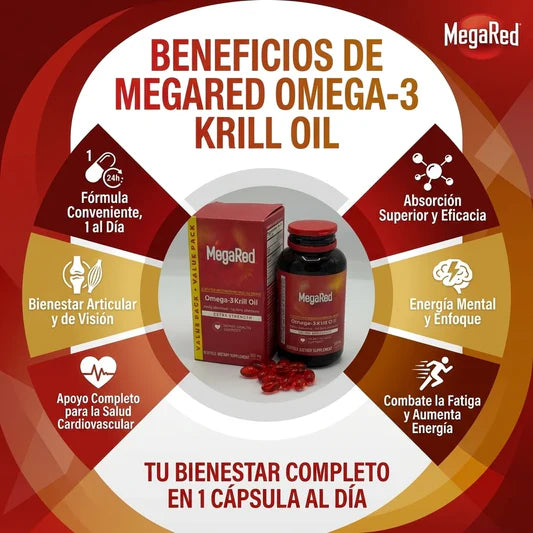 🔥 MEGA 2X1 MEGARED OMEGA 3 🔥 Apoyo diario para corazón, cerebro, articulaciones y vitalidad masculina