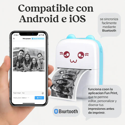MINI IMPRESORA TÉRMICA PORTÁTIL RECARGABLE + ENVIO GRATIS