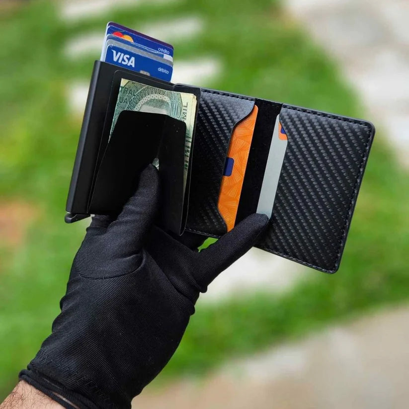 🛡️ Cartera RFID Antirrobo – Protege tu Dinero y Tarjetas del Robo Electrónico