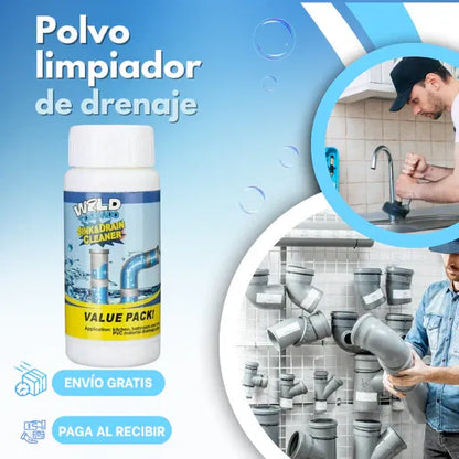 OFERTA 2X1 DESTAPA CAÑOS TORNADO -  Polvo Limpia Tuberia Drenaje