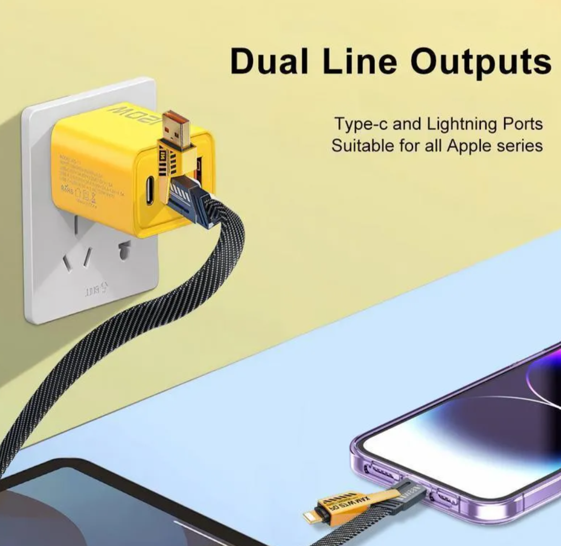 Cargador 4 en 1 de Carga Rápida + Cable Multi Conexión  Opción 3 (más premium)