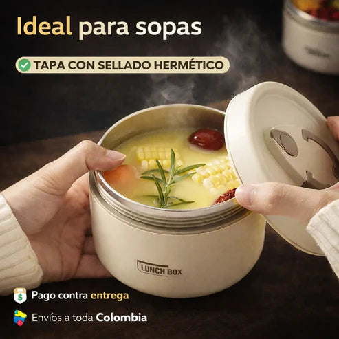 LUNCH BOX: 4 Loncheras Térmicas + Maleta