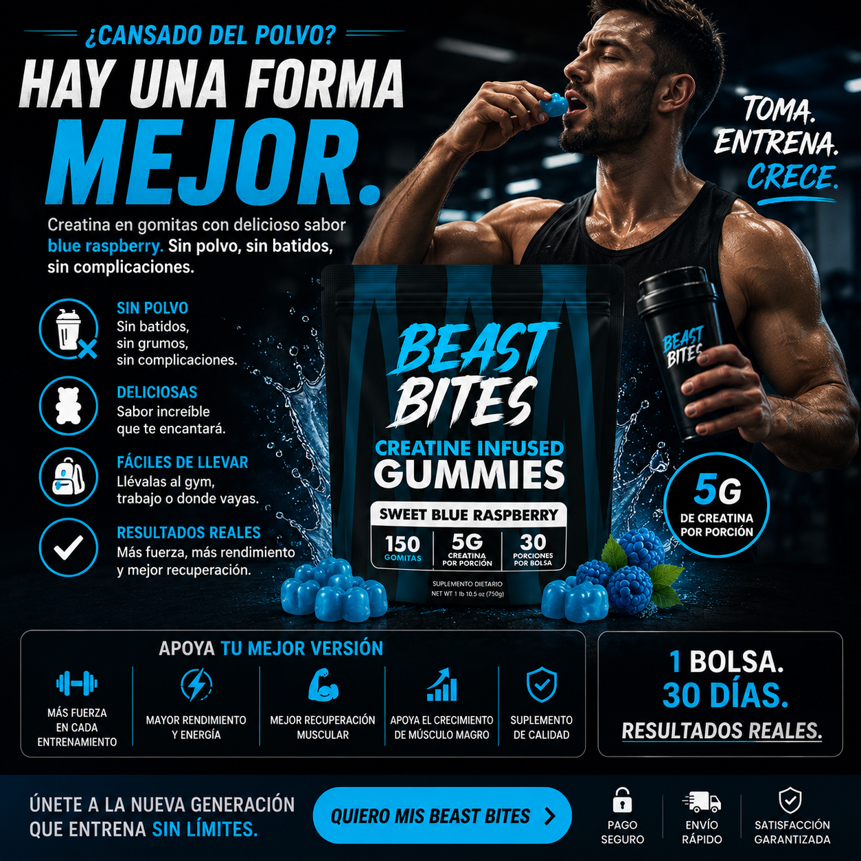 Suplemento Creatina Gomitas Beast Bites