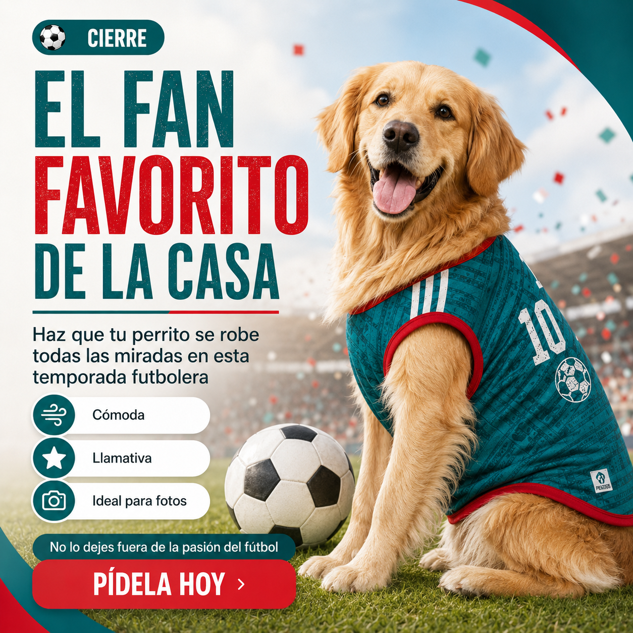 PLAYERA MUNDIALISTA PARA PERRITOS