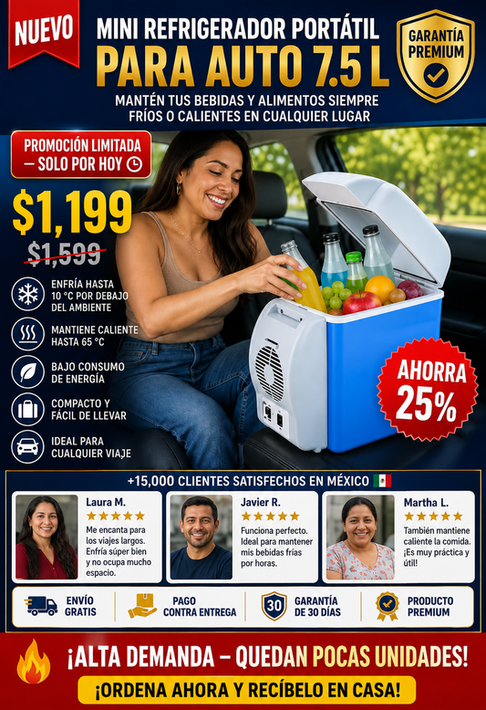Nevera Portátil Cooler 7.5L Ultra Compacta Envíos