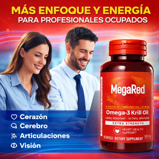 🔥 MEGA 2X1 MEGARED OMEGA 3 🔥 Apoyo diario para corazón, cerebro, articulaciones y vitalidad masculina