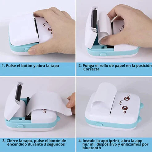 MINI IMPRESORA TÉRMICA PORTÁTIL RECARGABLE + ENVIO GRATIS