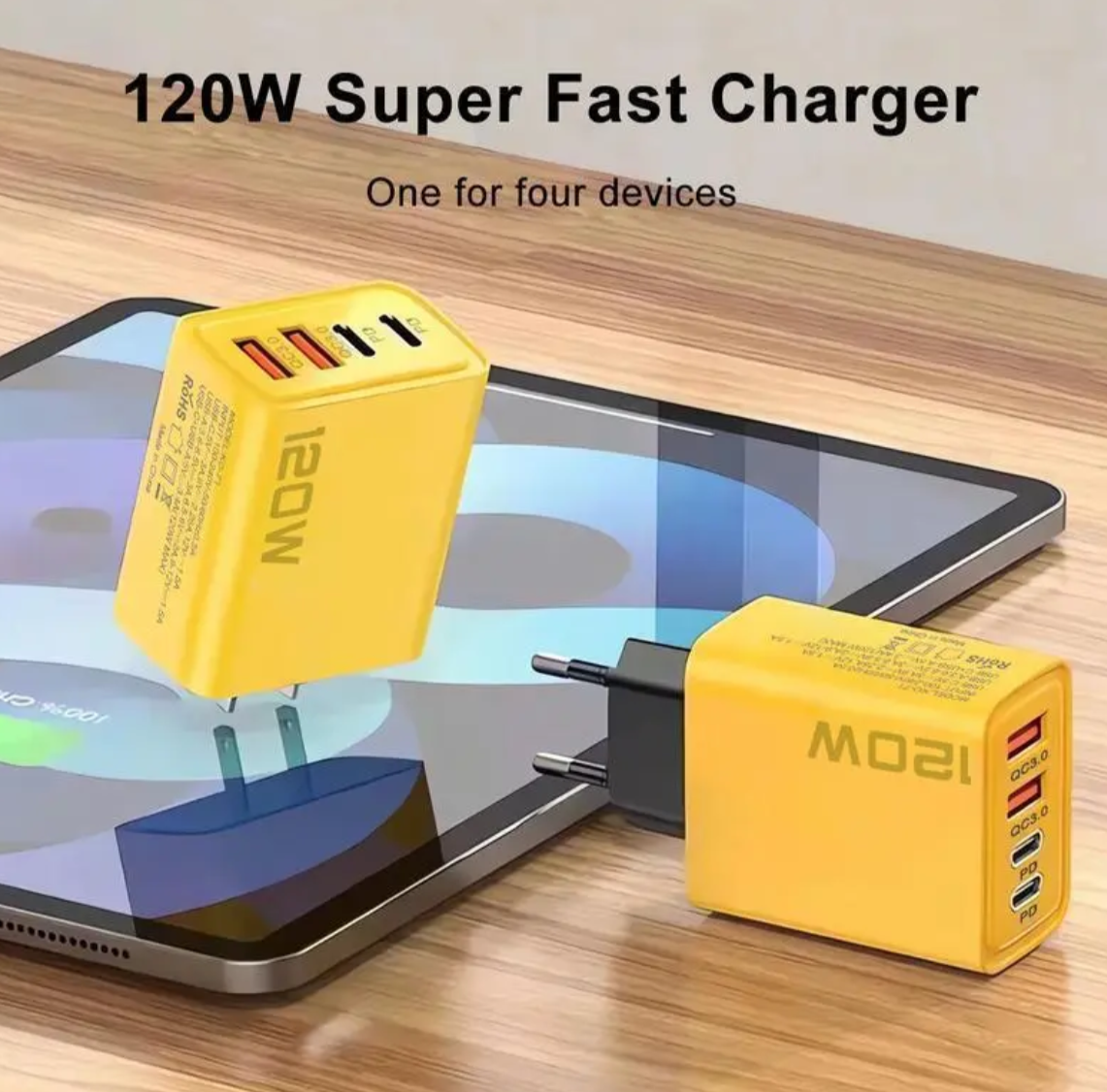 Cargador 4 en 1 de Carga Rápida + Cable Multi Conexión  Opción 3 (más premium)