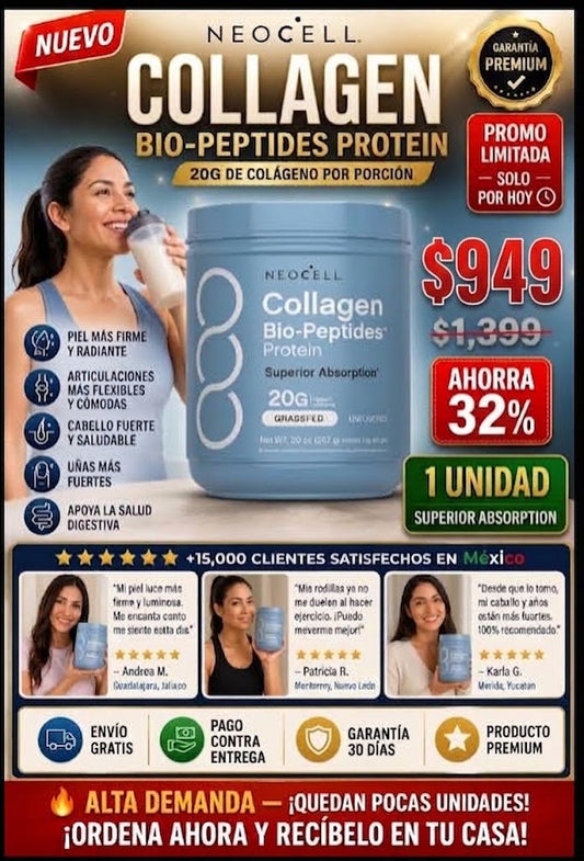 Colágeno Neocell 567g - Piel Radiante y Joven