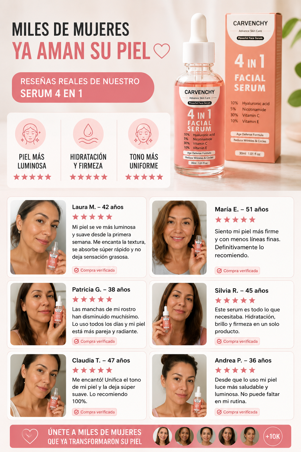 Serum 4 en 1 “Secreto Coreano” – Reduce arrugas y manchas | Producto original