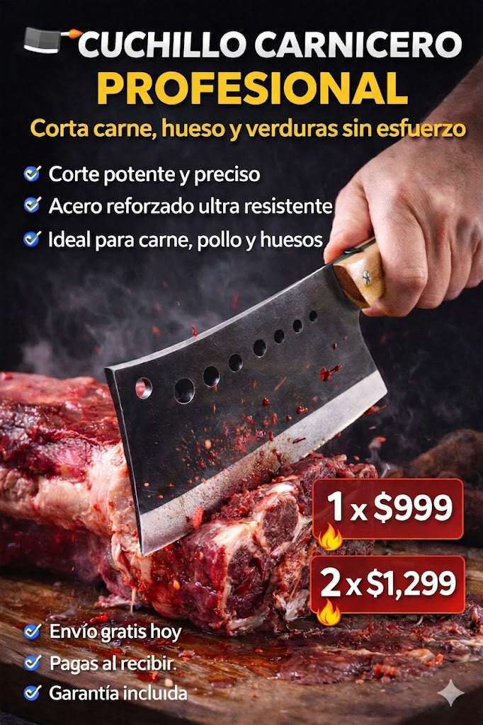 ✨🔪 Cuchillo Chef Ultra Afilado | Corte Profesional en Segundos