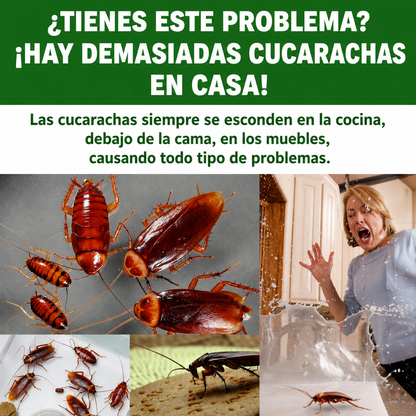 🔥 2x1 Repelente de Cucarachas  – Elimina la Plaga Antes de que Invada tu Cocina