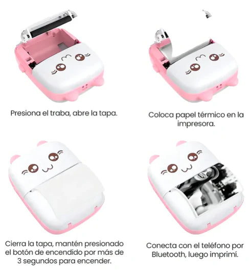 MINI IMPRESORA TÉRMICA PORTÁTIL RECARGABLE + ENVIO GRATIS