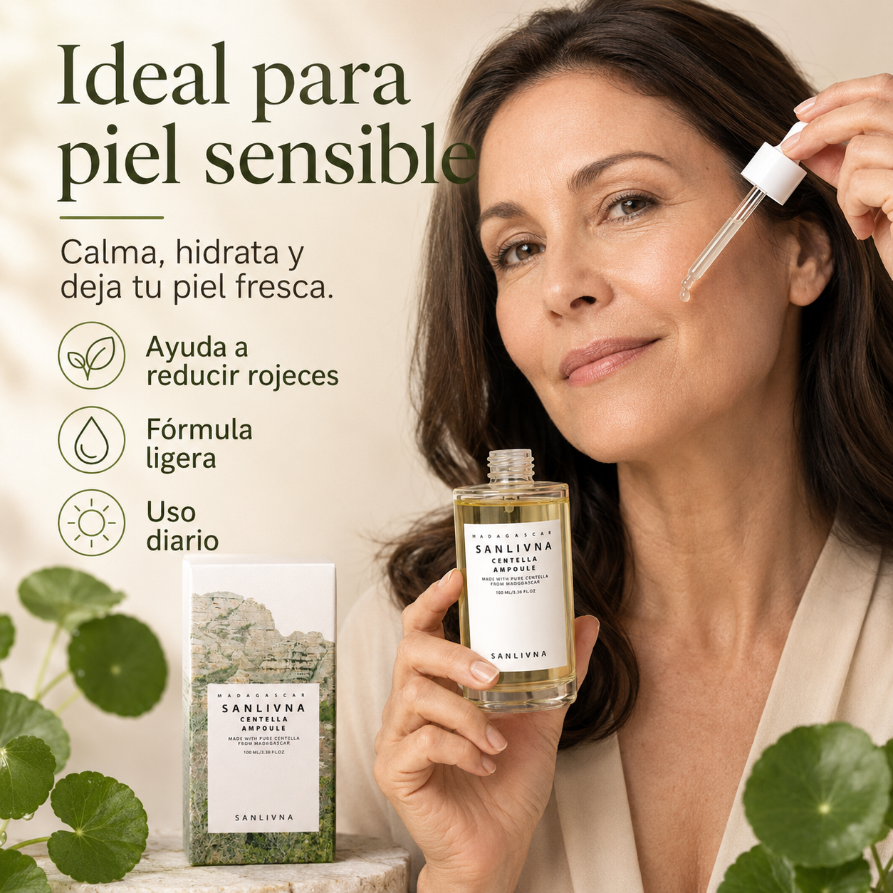 SANLIVNA Centella Ampoule – Suero Facial