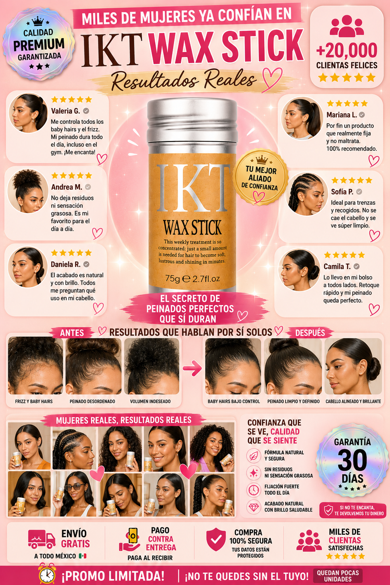 Control Frizz Wax Stick™ – Cera Fijadora para Cabello Rebelde y Dañado