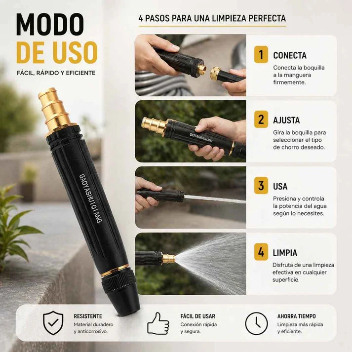 Boquilla de Alta Presión en Bronce: Convierte tu Manguera en una Potente Hidrolavadora