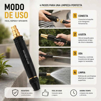 Boquilla de Alta Presión en Bronce: Convierte tu Manguera en una Potente Hidrolavadora