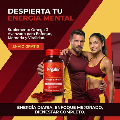 🔥 MEGA 2X1 MEGARED OMEGA 3 🔥 Apoyo diario para corazón, cerebro, articulaciones y vitalidad masculina