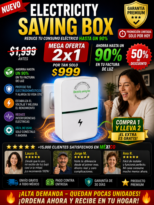 Ahorrador Energía Luz Eléctrica Reduce Factura Hasta 40%