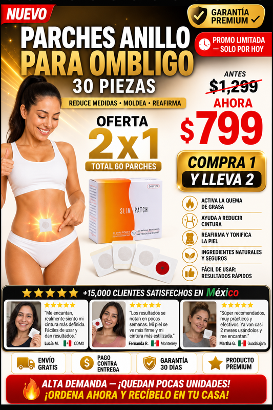 Parches Ombligo 60 Piezas Oferta 2x1 Envío Gratis