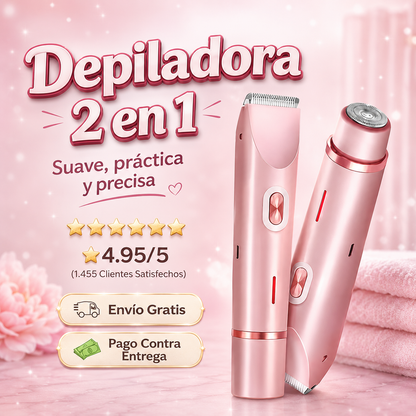 ✨✨DEPILADORA DE MUJER RECARGABLE 2 EN 1✨✨