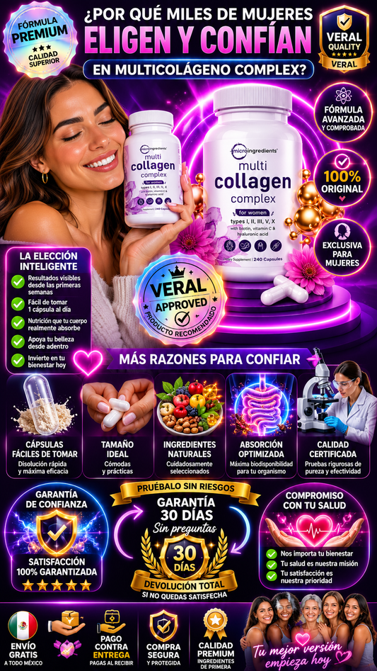 🔥 Multicolágeno Complex 240 – Piel más firme y articulaciones sin molestias