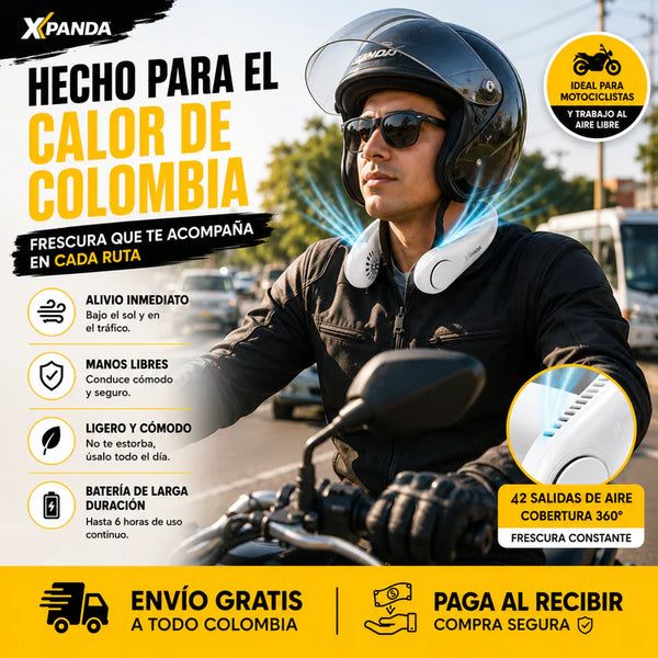 Respira Fresco™ – Ventilador Manos Libres para Días de Calor Intenso
