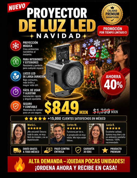 Proyector LED Navidad Exterior Interior Luces Decorativas