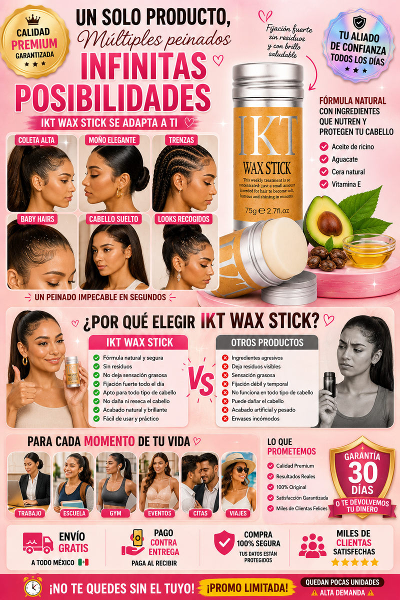 Control Frizz Wax Stick™ – Cera Fijadora para Cabello Rebelde y Dañado