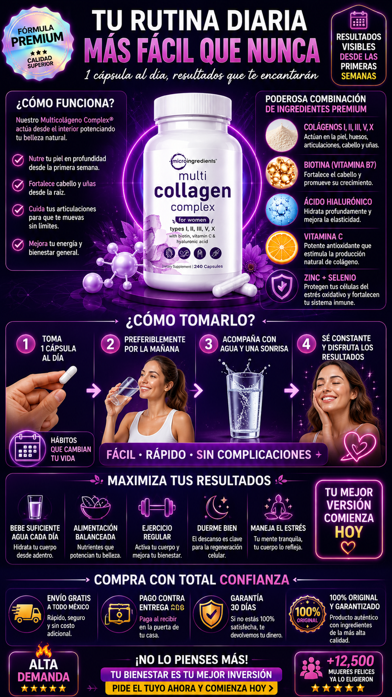 🔥 Multicolágeno Complex 240 – Piel más firme y articulaciones sin molestias