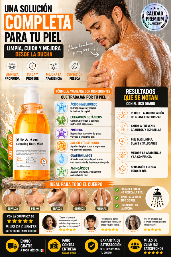 Quarxery Gel Antiacné – Adiós Granitos, Brillo y Piel Irritada