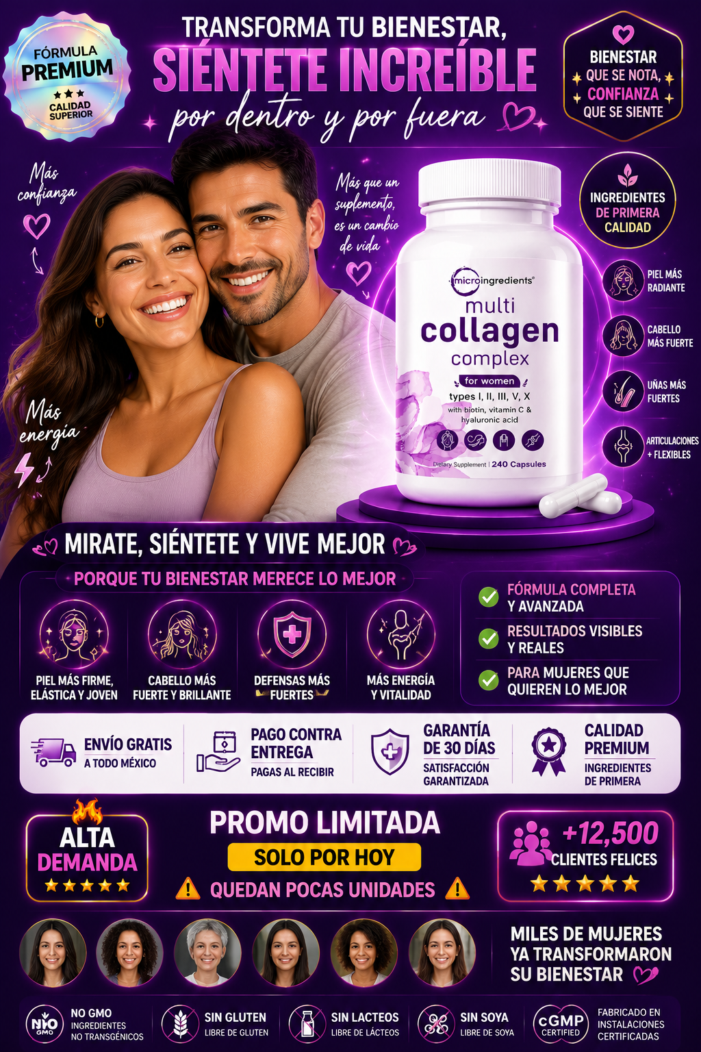 🔥 Multicolágeno Complex 240 – Piel más firme y articulaciones sin molestias