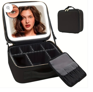 COSMETIQUERA PROFESIONAL CON ESPEJO LED