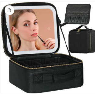 COSMETIQUERA PROFESIONAL CON ESPEJO LED