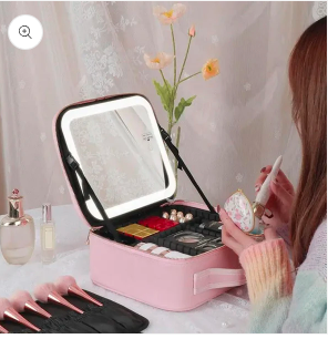 COSMETIQUERA PROFESIONAL CON ESPEJO LED
